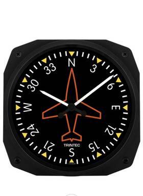 Trintec 3062-10-c 10 Inch Directional Gyro Instrument Style Clock For Home Office Or Hangar