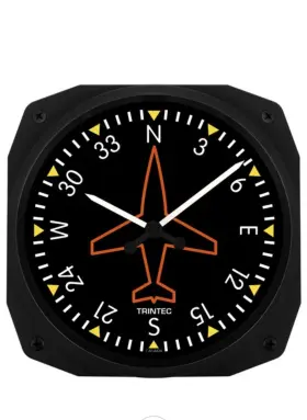 3062-10-c Trintec 10 Inch Directional Gyro Instrument Style Clock For Home Office Or Hangar