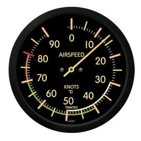 9061vc-10 Trintec 10 Inch Vintage Airspeed Thermometer C Clock