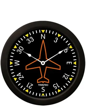 9062-14 Trintec Large 14 Inch Aviation Classic Directional Gyro Wall Clock Aviatrix