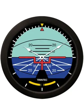 9063-14 Trintec Large 14 Inch Aviation Classic Artificial Horizon Wall Clock
