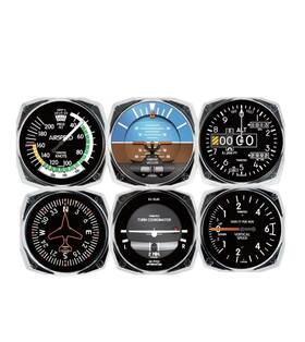 Trintec 9085ac New Square Acyrlic Instrument 6 Pc Coaster Set Aviation Aviatrix
