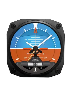 Dm23 Trintec New Artificial Horizon Travel Alarm Clock Aviation Pilot Guage 3.5 Inch