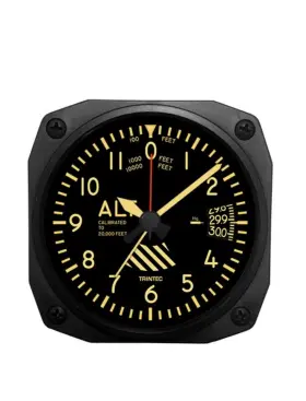 Dm60v Trintec New Altimeter 3.5 Inch Vintage Altitude Aviation Travel Alarm Clock