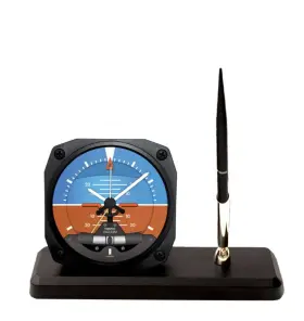 Ds23 Trintec New Modern Artificial Horizon Desk Pen Set W Alarm Clock