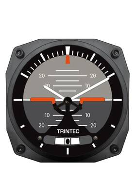 Trintec Hor-06 New Horizon Instrument Style Aviation 6 1/2 Inch Clock