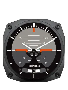 Hor-06 Trintec New Horizon Instrument Style Aviation 6 1/2 Inch Clock