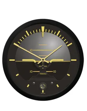 Trintec Industries 812733004091 10 Inch Vintage Artificial Horizon Round Clock 9063v-10