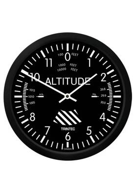 Trintec Industries 9060-10 10 Inch Classic Altimeter Wall Clock - A Great Aviation Gift