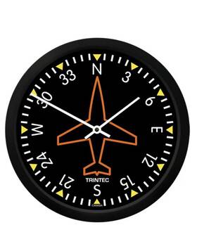 Trintec Industries 9062-10 10 Inch Classic Directional Gyro Round Clock