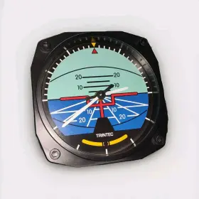 9063 Trintec Industries 6 Inch Classic Artificial Horizon Instrument Style Clock Made In Canada