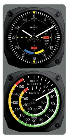 9061 Trintec Industries 9064/9061 Classic Vor/ Airspeed Clock And Thermometer Set