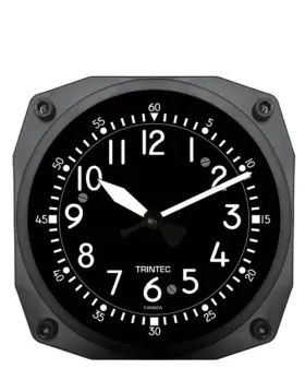 9065 Trintec Industries 6 Inch Classic Cockpit Instrument Style Clock - A Great Pilot Gift