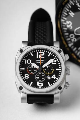 Trintec Nav-01-ch-ss Aviation Nav-01 Chronograph Quartz Stainless Steel Watch