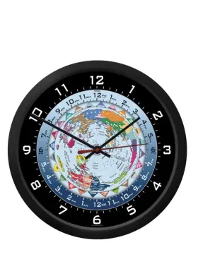 Wtc10 Trintec 10 Inch 12/24 Hour World Time Clock Global Utc