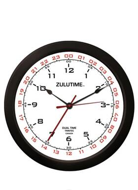 Trintec Zt14-2 Large 14 Inch Zulutime Dual Time Clock Aviation