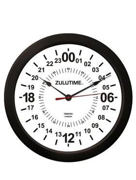 Trintec Zt24hr14-w Large 14 Inch Zulutime 24-hour Clock Aviation