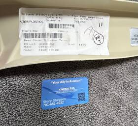 Vantage Plane Plastics K0811274-3 Pilot Emer Window Trim Emergency