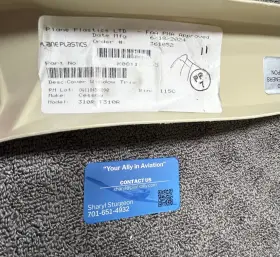 K0811274-3 Vantage Plane Plastics Pilot Emer Window Trim Emergency