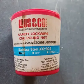 Ms20995 Wire And Cable Specialties Loos Aircraft Safety Lock Ms20995- 1 Lb. Roll .032 Inch Diameter 302/304 Ss New