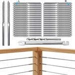 Swage Lag Screws For Cable Railing - 80 Pack T316 Stainless Steel Left And Right New. Price: $63.98.