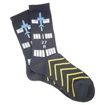 Aviation-themed Premium Crew Socks Runway Design Luso New. Price: $18.95.