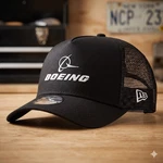 Boeing Logo Embroidered Trucker Hat - Black Mesh Aviation Cap New. Price: $24.99.