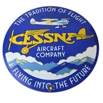 Vintage Cessna Aircraft Sign - Gas Airplane Flying Future Porcelain Used. Price: $119.47.