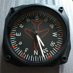 Rare Trintec Directional Gyro Aviation Wall Clock Pilot Gift 6.5" Black Square Used. Price: $27.00.