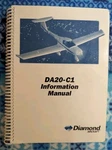 Diamond Aircraft DA20-C1 Information Manual (2002) & Two Checkmate Cards Used. Price: $49.95.