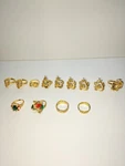 Vintage 12 Lot: Signed B. J. Fallon Enamel Frog & 11 Snake/boho Rings Pre-owned. Price: $49.99.