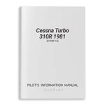 New Cessna Turbo 310R 1981 Pilot's Information Manual (D1589-13). Price: $244.00.