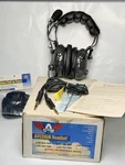 Avcomm Pn# AC-454PNR Aviation Pilot's Headset Headphones W/ Microphone Works. Price: $59.75.