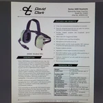 David Clark Communication Headset Model H3442 With Microphone Used. Price: $100.00.