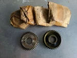 Lot Of 6 1/2" Pratt & Whitney Steel Gears Used. Price: $14.99.