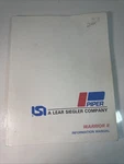 Cherokee Warrior Ii Information Manual Issued 1976, 761 649 PA-28-161 Piper Used. Price: $21.95.
