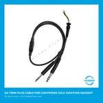 Ga Twin Plug Cable For Lightspeed Sierra And Zulu Series Aviation Headsets New. Price: $119.95.