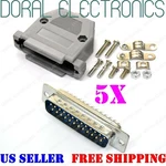 5X DB25 25-PIN Male Solder Cup Connector Plastic Hood Shell & Hardware DB-25 New. Price: $12.95.