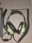 David Clark C130J Aircrew Headset 40696G-01 W/ 40697G-01 Adapter (TP-108 Plug) Used. Price: $120.00.