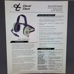 David Clark Communication Headset Model H3441 With Microphone Used. Price: $100.00.