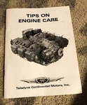 Aviation-teledyne Continental Motor's-- Tips Engine CARE-2003 Used. Price: $50.00.