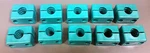 Pipe/tubes Clamps Green Insulators Od 1" (lot Of 10 Pairs) With Ss Hardware New. Price: $36.00.