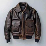 Men S Air Force Pilot Leather Jacket Cowhide Aviator A-2 Flight Bomber New. Price: $169.99.
