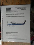 Micro Vortex Generator Kit Install Manual Cessna 182 Used. Price: $50.00.