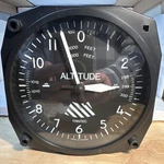 Trintec Classic Altitude Altimeter Aviation Square Clock Tested Used. Price: $29.74.