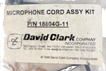 David Clark Microphone Cord Assembly Kit Pn 18804G-11 New. Price: $15.00.