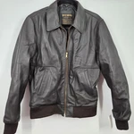 New Sportys Pilot Shop Leather Bomber Mens Brown Goatskin Flight Jacket Type 2. Price: $239.99.