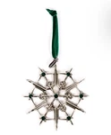 New The Boeing Co 2023 Jet Snowflake Green Swarovski Crystals Christmas Ornament. Price: $99.99.
