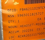Aircraft Engine F100-PW-229 David Clark H7010 Microphone Headset 5965011825727 New. Price: $417.97.