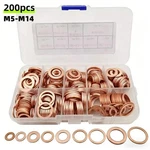 200PCS Assorted Crush Copper Gasket Seal Ring Hardware Set Metal Flat Washer New. Price: $10.35.